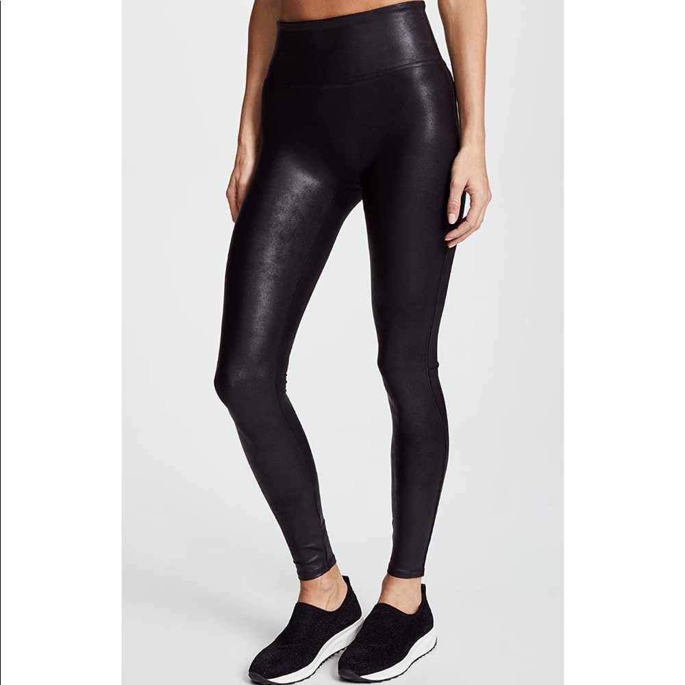 Spanx Faux Leather Black Leggings